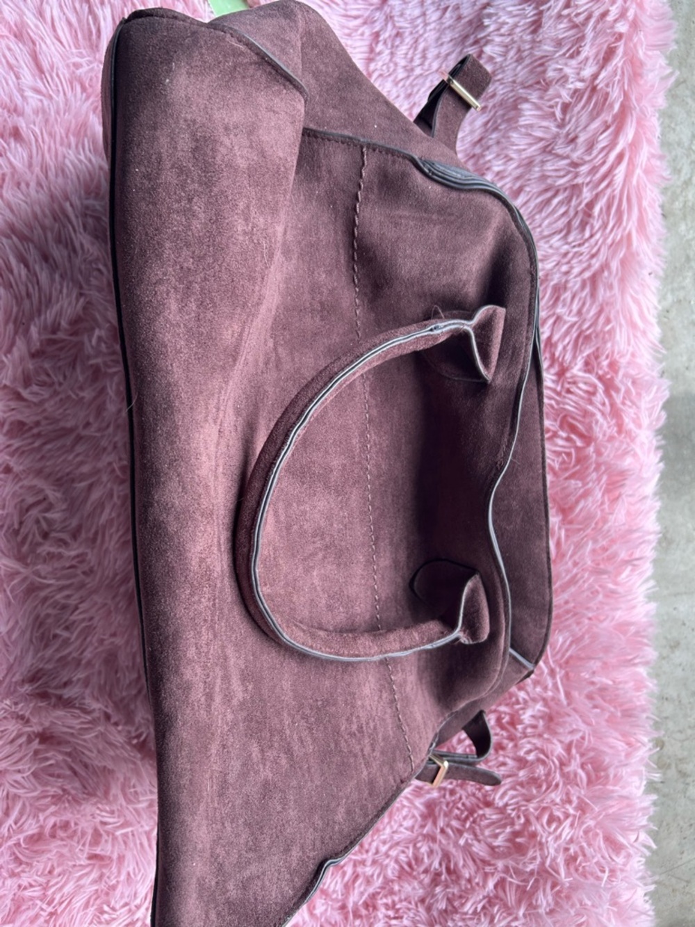 Time and Tru brown Suede Tote Bag